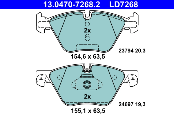 Brake Pad Set, disc brake (Front axle)  Art. 13047072682