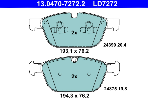 Brake Pad Set, disc brake (Front axle)  Art. 13047072722