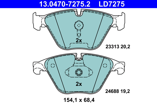 Brake Pad Set, disc brake (Front axle)  Art. 13047072752