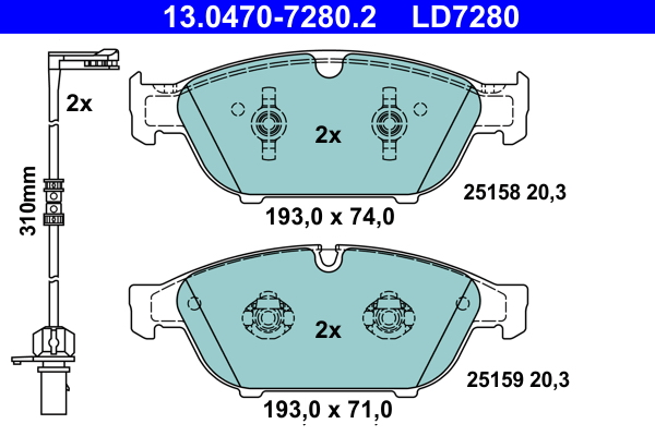 Brake Pad Set, disc brake (Front axle)  Art. 13047072802