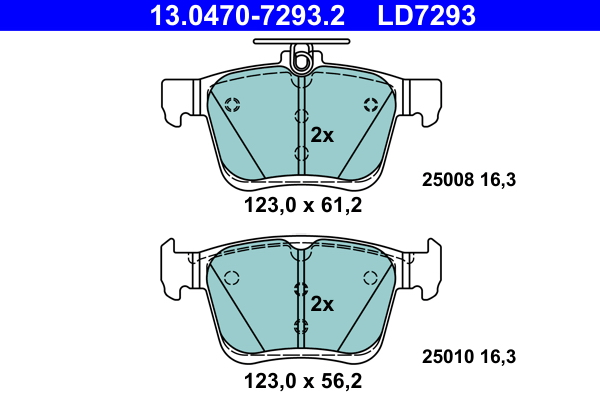 Brake Pad Set, disc brake (Rear axle)  Art. 13047072932