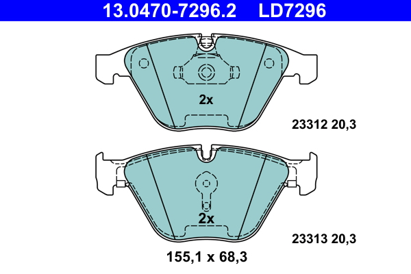 Brake Pad Set, disc brake (Front axle)  Art. 13047072962