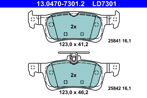 Brake Pad Set, disc brake (Rear axle)  Art. 13047073012