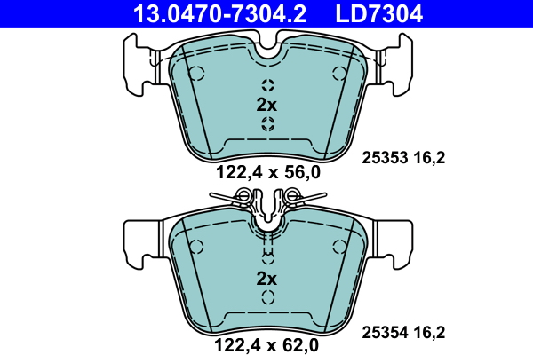 Brake Pad Set, disc brake (Rear axle)  Art. 13047073042