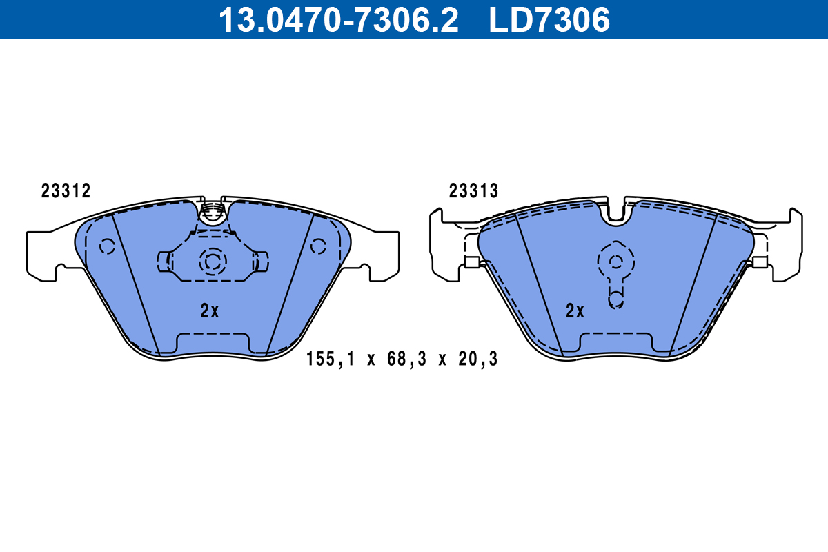 Brake Pad Set, disc brake  Art. 13047073062