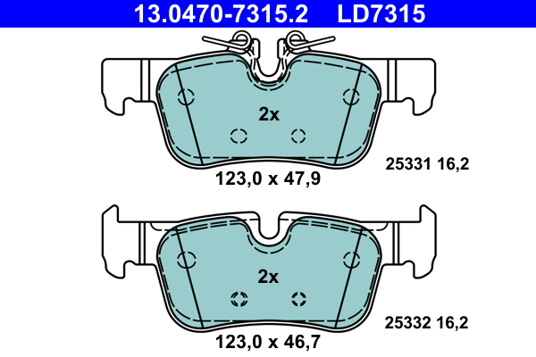 Brake Pad Set, disc brake (Rear axle)  Art. 13047073152