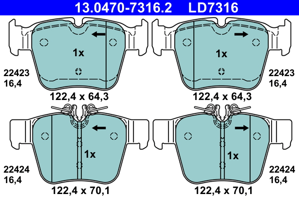 Brake Pad Set, disc brake (Rear axle)  Art. 13047073162