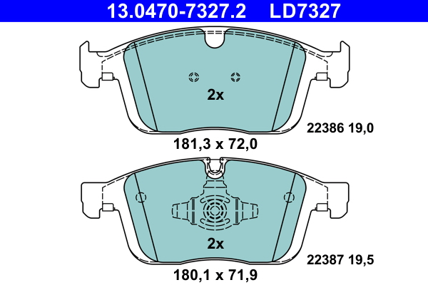 Brake Pad Set, disc brake (Front axle)  Art. 13047073272