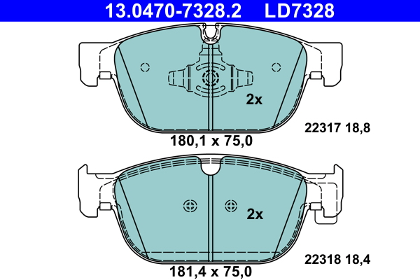 Brake Pad Set, disc brake (Front axle)  Art. 13047073282