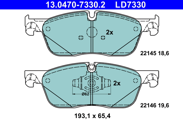 Brake Pad Set, disc brake (Front axle)  Art. 13047073302