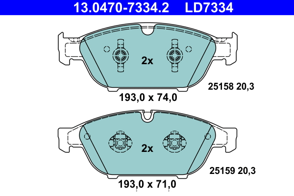 Brake Pad Set, disc brake (Front axle)  Art. 13047073342