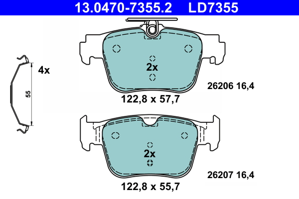 Brake Pad Set, disc brake  Art. 13047073552