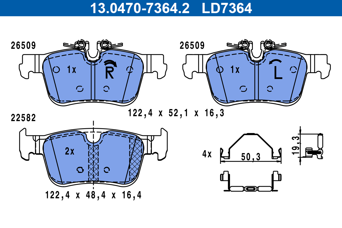 Brake Pad Set, disc brake  Art. 13047073642