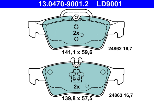 Brake Pad Set, disc brake (Front axle)  Art. 13047090012