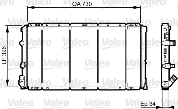 Radiator, engine cooling (Double cloth)  Art. 732050