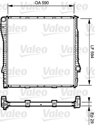 Radiator, engine cooling (Double cloth)  Art. 734896