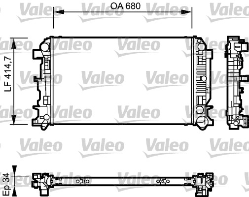 Radiator, engine cooling  Art. 735089