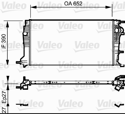 Radiator, engine cooling  Art. 735182