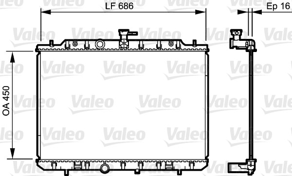 Radiator, engine cooling  Art. 735205