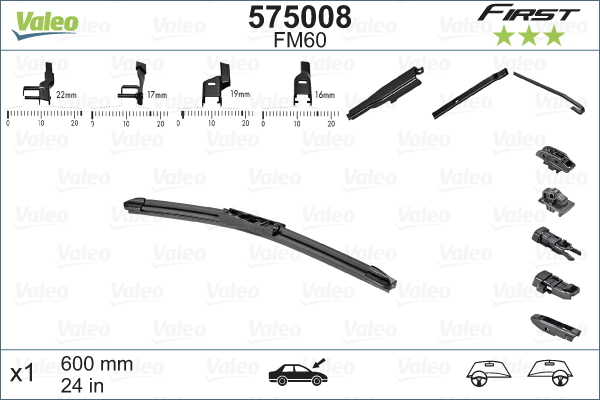 Wiper Blade (In front)  Art. 575008