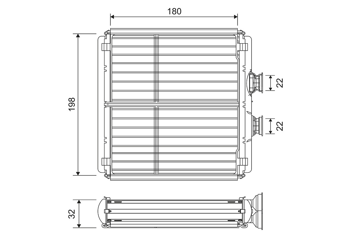 Heat Exchanger, interior heating  Art. 811508