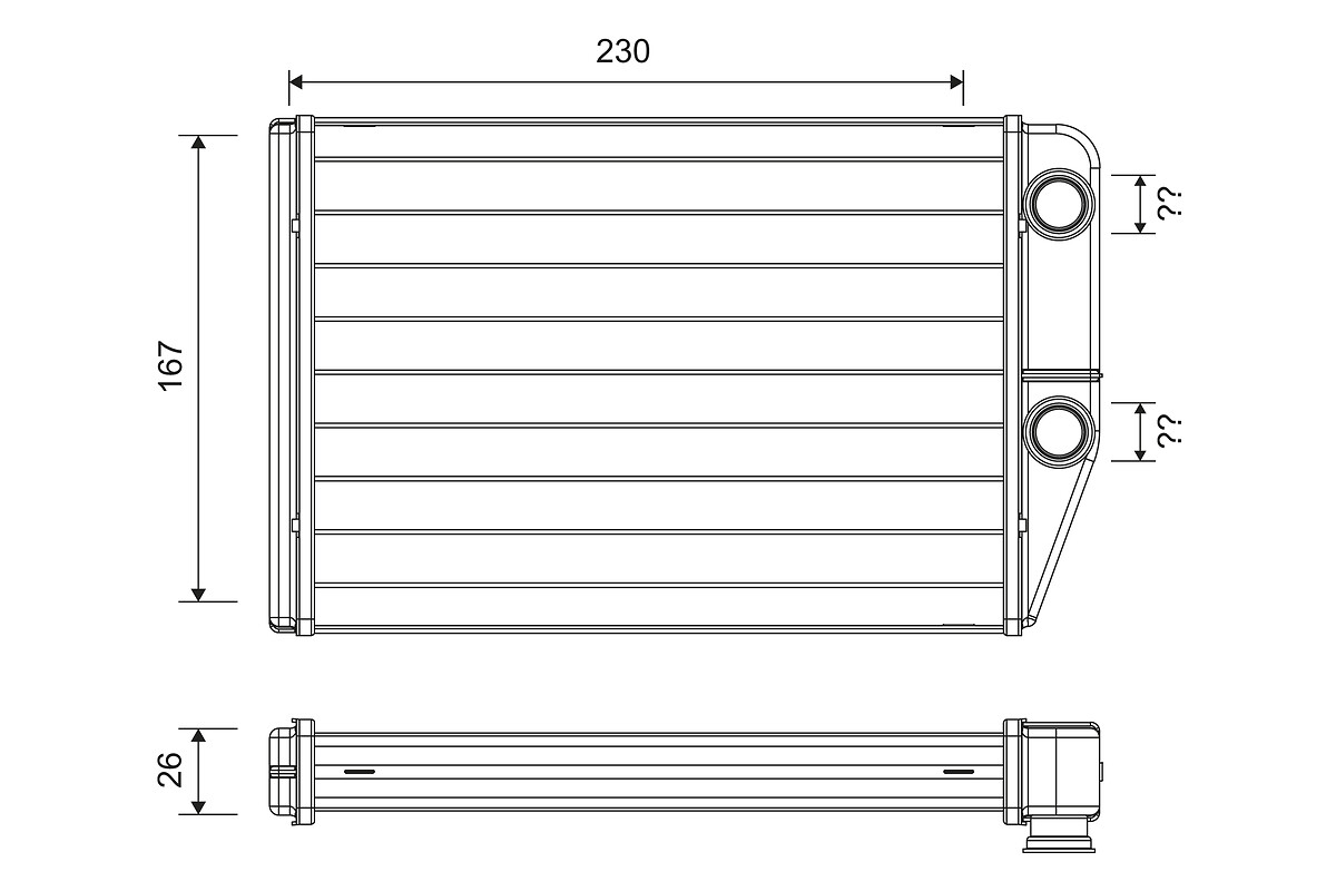 Heat Exchanger, interior heating  Art. 811514