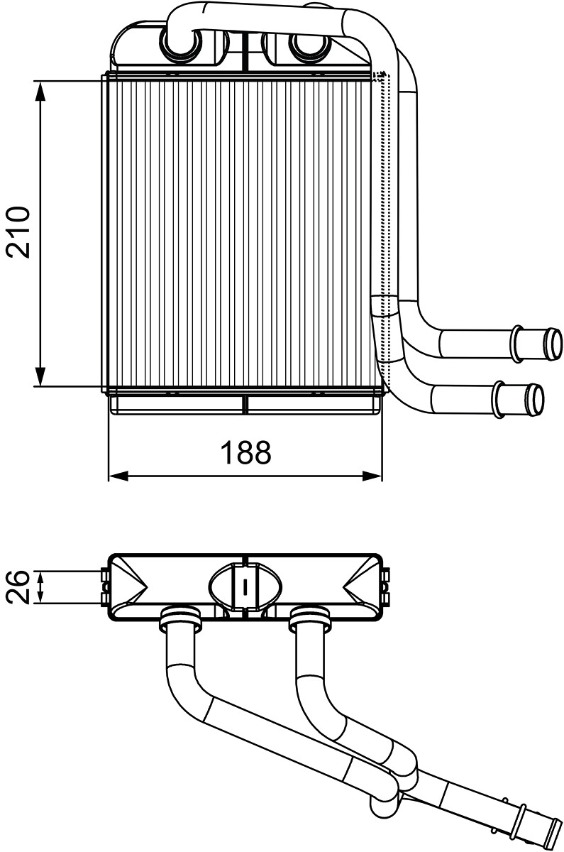 Heat Exchanger, interior heating  Art. 811524