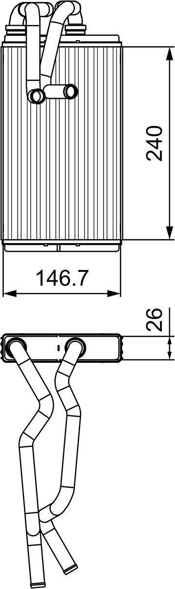 Heat Exchanger, interior heating  Art. 811525