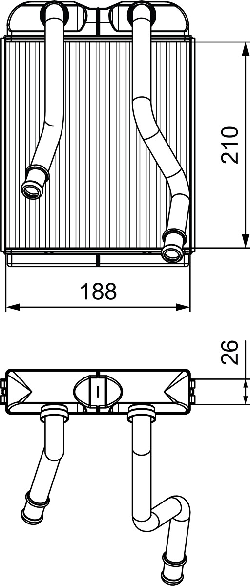 Heat Exchanger, interior heating  Art. 811532