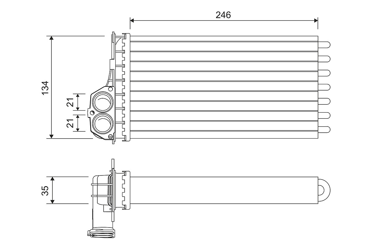 Heat Exchanger, interior heating  Art. 811565