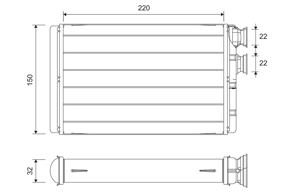 Heat Exchanger, interior heating  Art. 811652