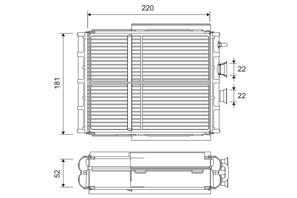 Heat Exchanger, interior heating  Art. 811656