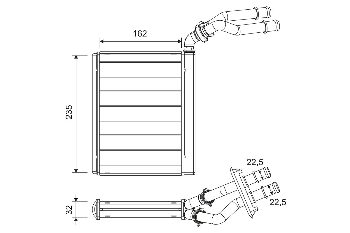 Heat Exchanger, interior heating  Art. 811658