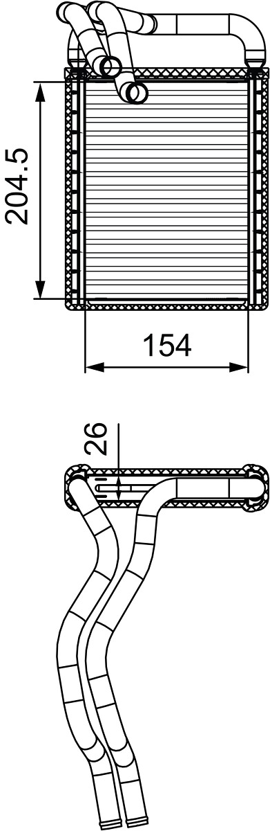 Heat Exchanger, interior heating  Art. 812441