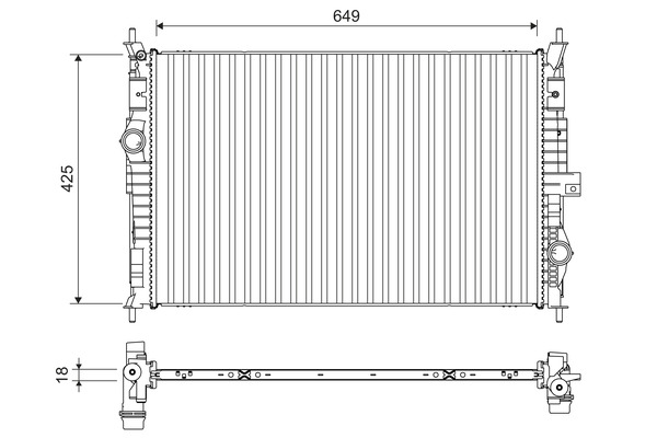 Radiator, engine cooling  Art. 701109