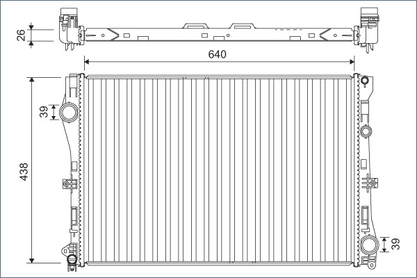 Radiator, engine cooling  Art. 701142