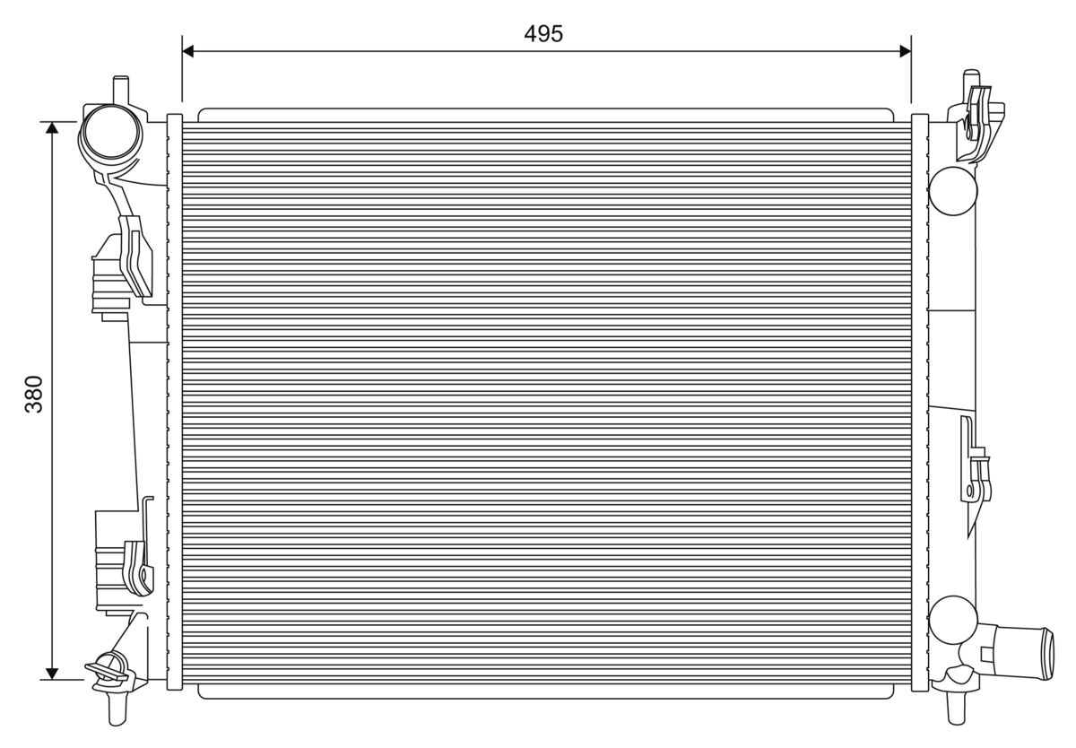 Radiator, engine cooling  Art. 701620