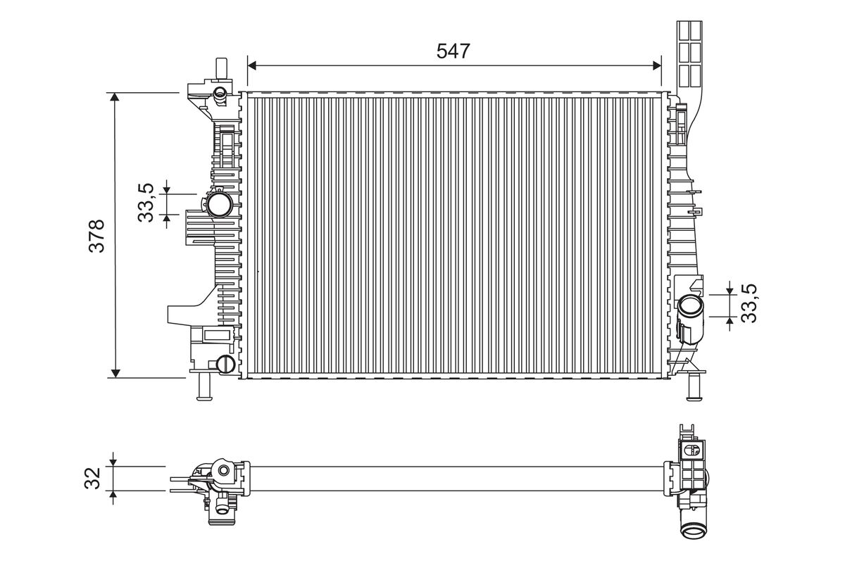 Radiator, engine cooling  Art. 701675