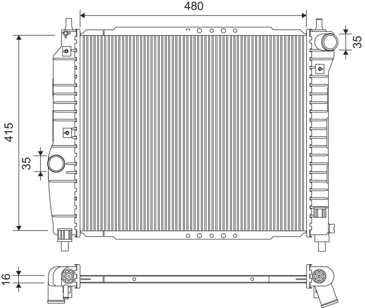 Radiator, engine cooling  Art. 735157