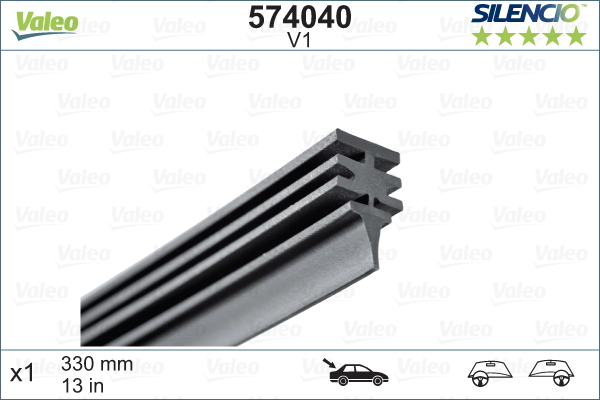 Wiper Blade Rubber (Double cloth)  Art. 574040