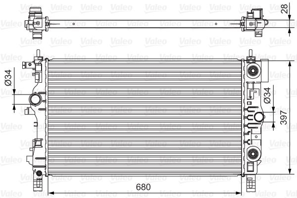 Radiator, engine cooling  Art. 701541