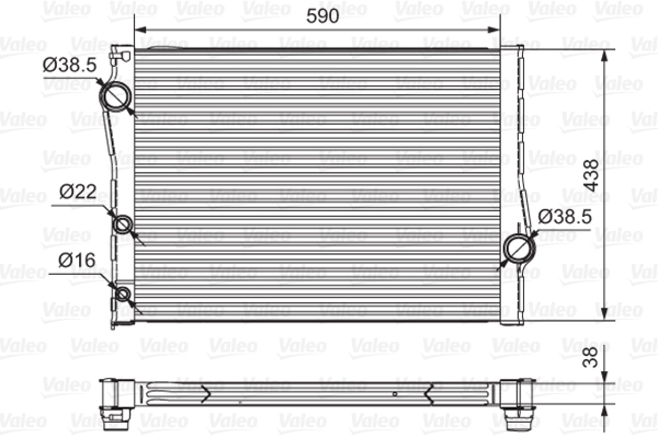 Radiator, engine cooling (580)  Art. 701549