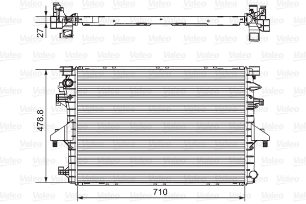 Radiator, engine cooling  Art. 701654