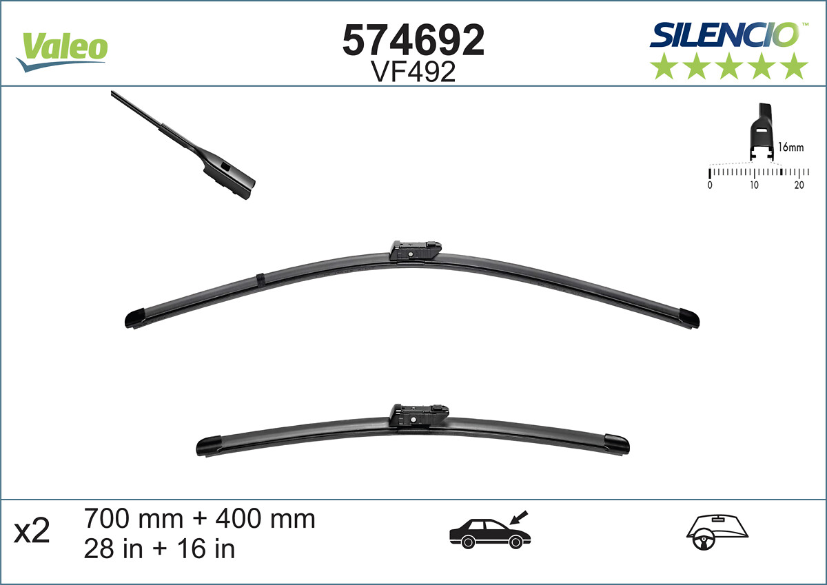 Wiper Blade (Steering on the left)  Art. 574692