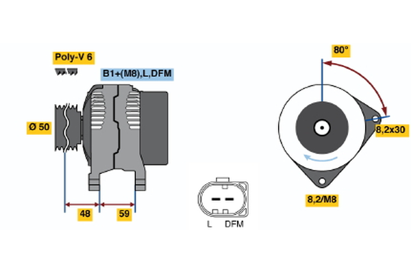 Alternator  Art. 0986045310