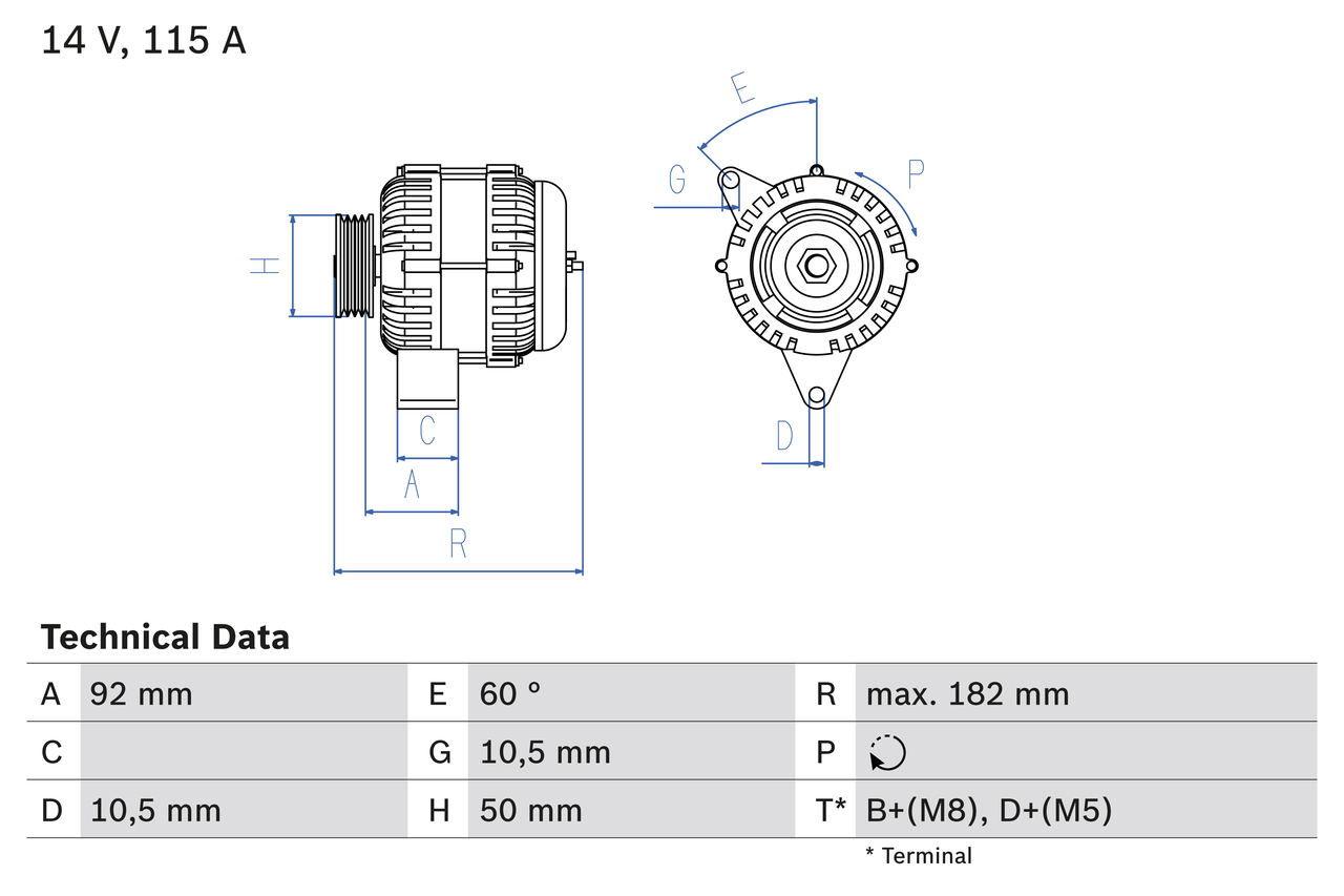 Alternator  Art. 0986037990