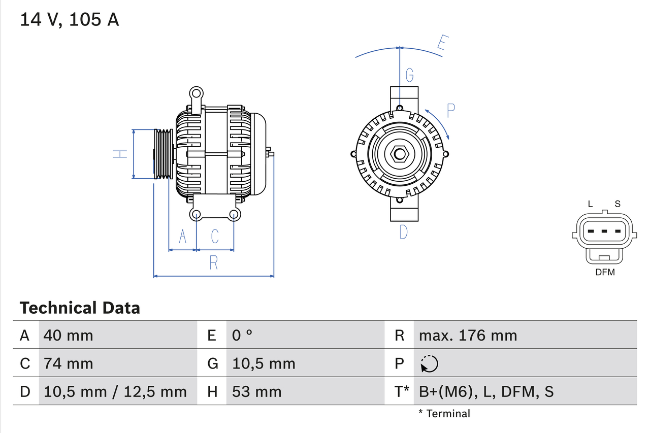 Alternator  Art. 0986042790