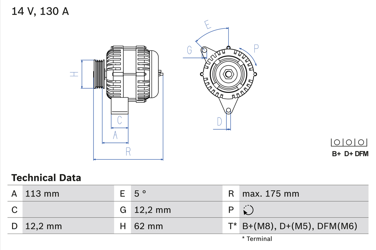 Alternator  Art. 0986048801