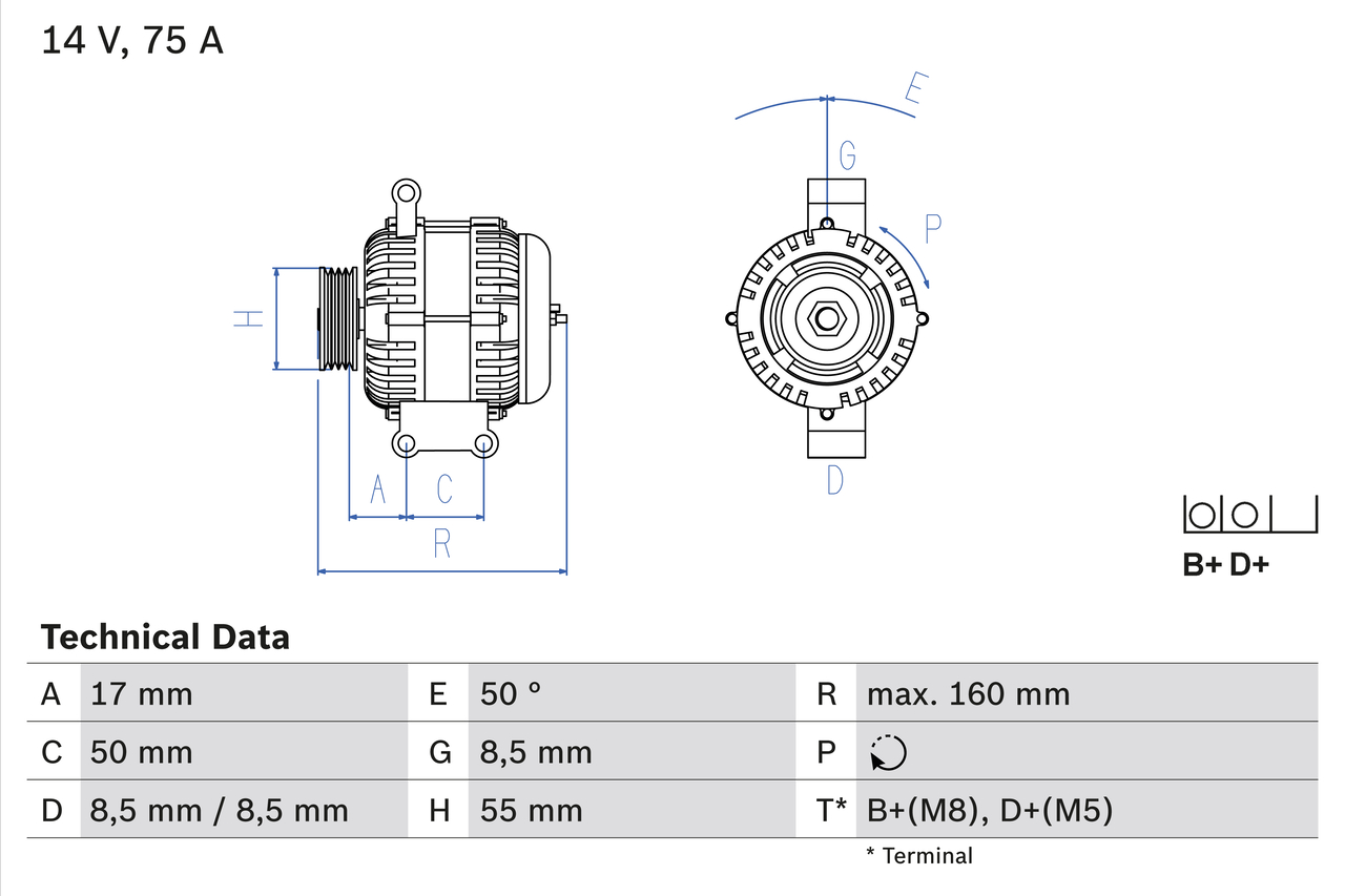 Alternator  Art. 0986049081