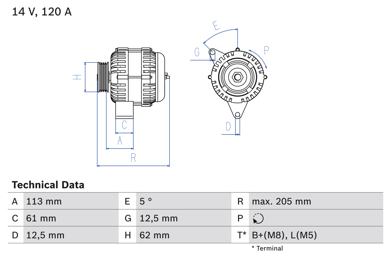 Alternator  Art. 0986049530